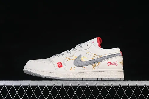 All categories Air Jordan Jordan series basketball shoes Air Jordan 1 Low High-end customized low-top sneakers Air Jordan 1 Low AJ1 Joe 1 Year of the Horse limited edition National style gilding High-end customized low-top retro basketball shoes HT5088-642